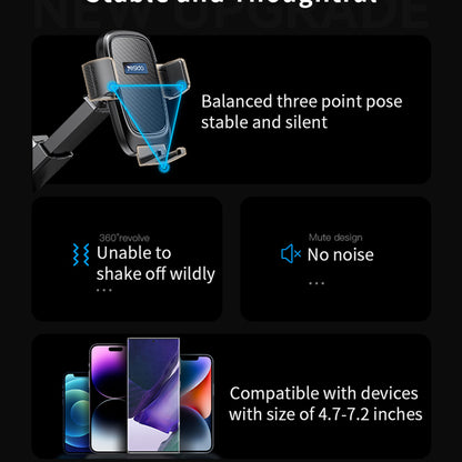 Auto nosač Yesido C262, 4.7inch - 7.2inch, Crni