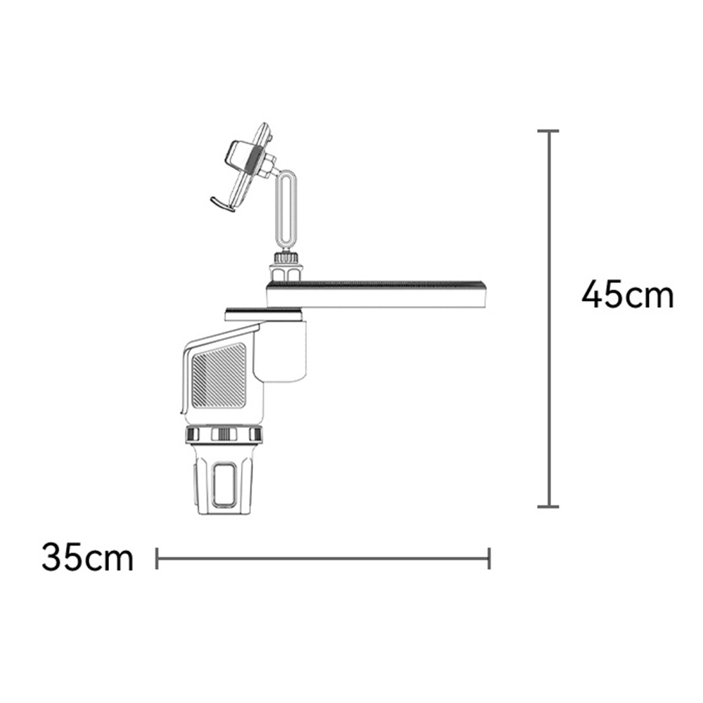 Auto držač Yesido C274, 4.7inch - 7.2inch, Crna, Refabrikovan