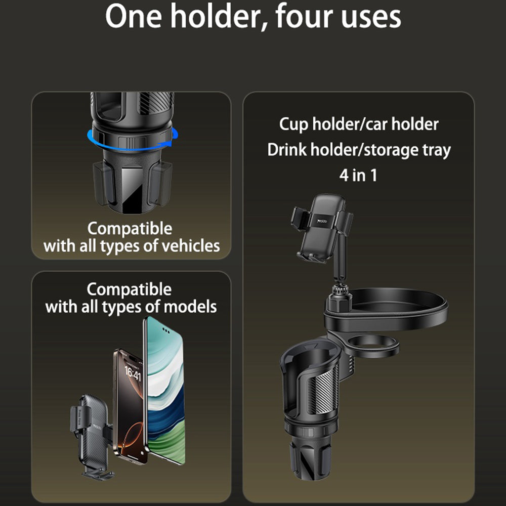 Auto nosač Yesido C274, 4.7inch - 7.2inch, Crni