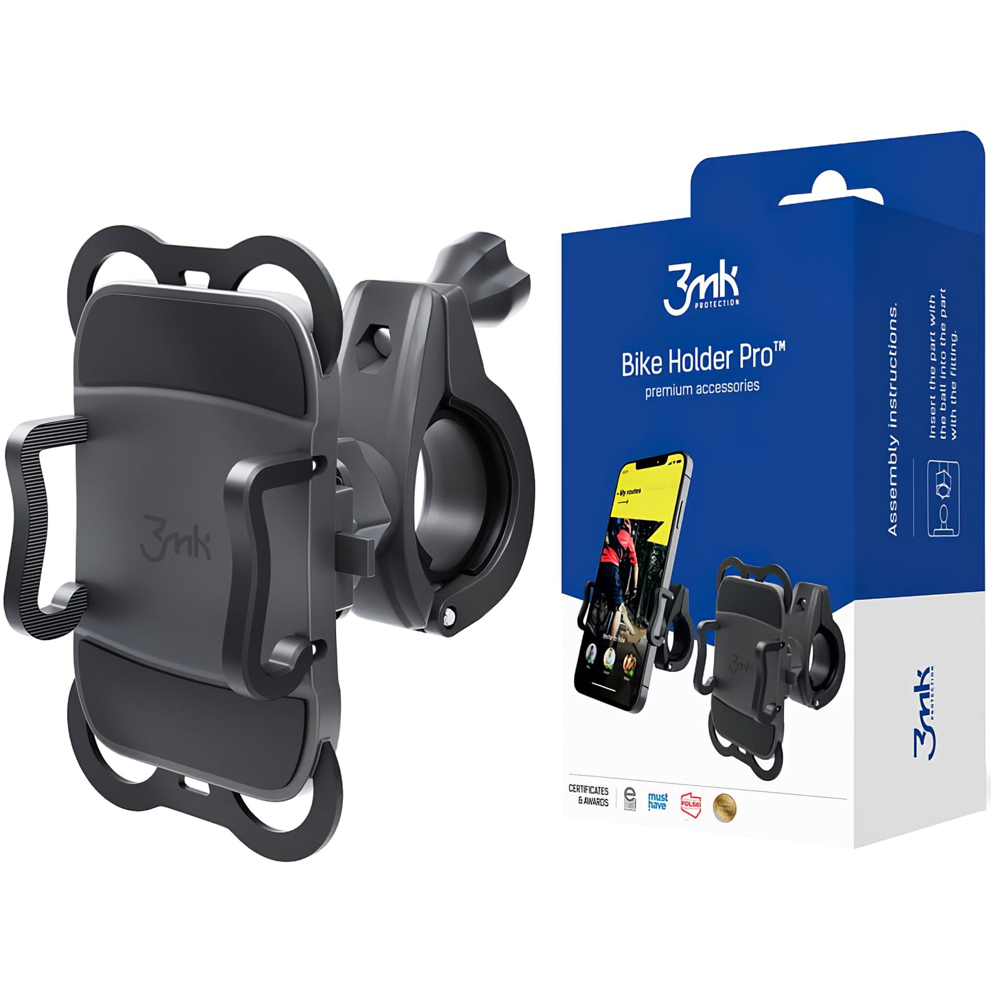 Univerzalni držač za bicikl 3MK Holder Pro, crni