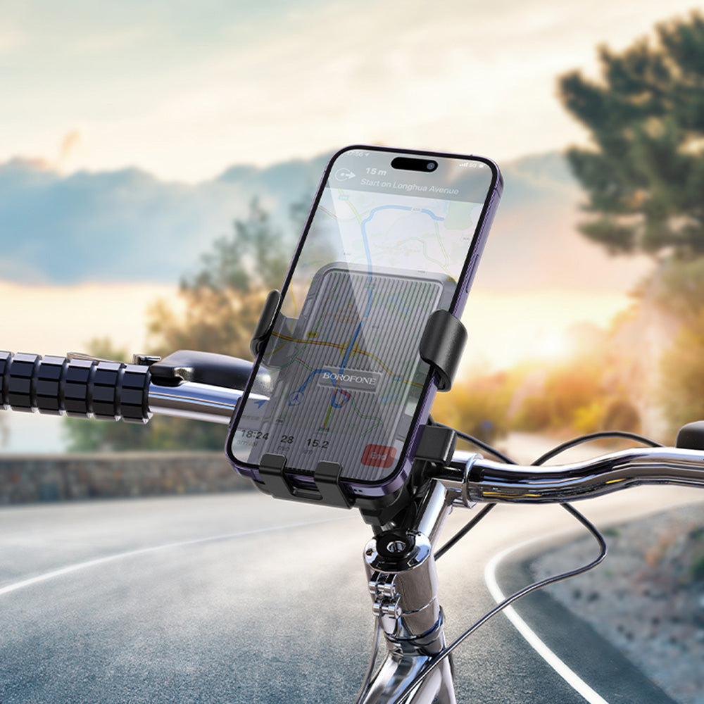 Nosilac za bicikl Borofone BH13 Knight, 4.5inch - 7inch, Crni