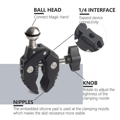 Držač za bicikl za sportsku kameru Techsuit JX-006 za GoPro, Crni
