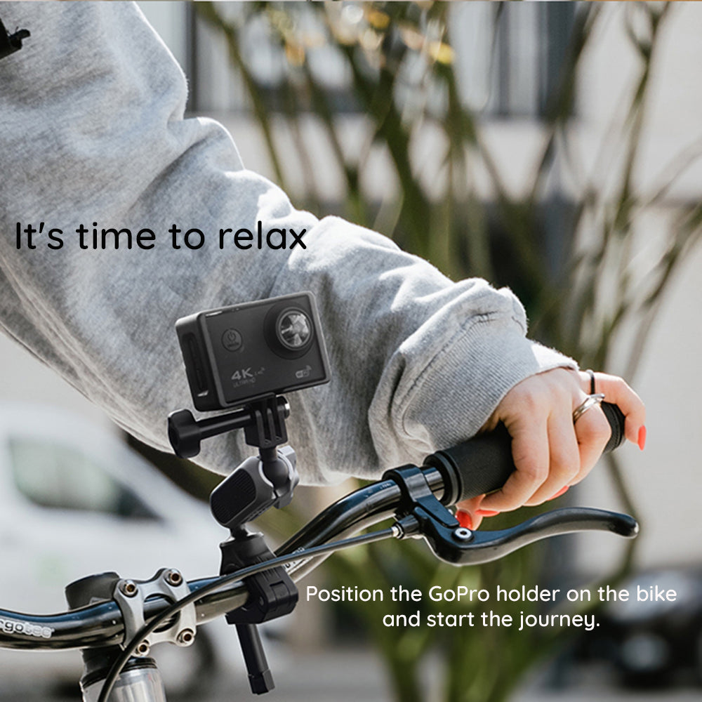 Držač za bicikl za sportsku kameru Techsuit JX-008 za GoPro, Siva