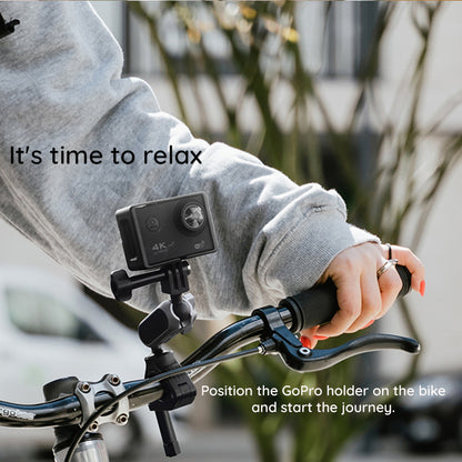 Držač za bicikl za sportsku kameru Techsuit JX-008 za GoPro, Siva