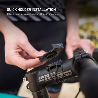 Nosilac za bicikl Fixed za Garmin Watch 22mm / Edge računar, Crni