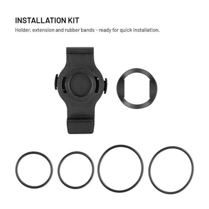 Nosilac za bicikl Fixed za Garmin Watch 22mm / Edge računar, Crni