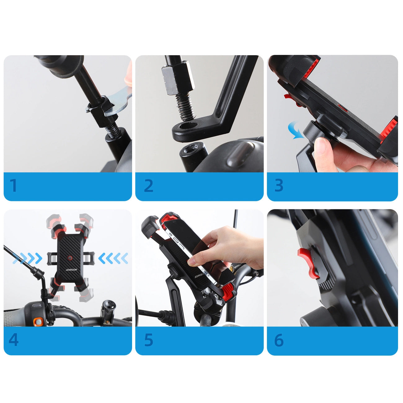 Držač za bicikl Joyroom JR-ZS288-m, 4.7inch - 7inch, Crni