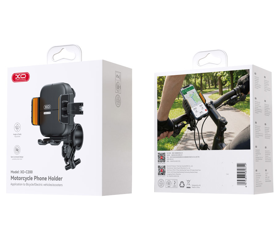 Držač za bicikl motocikl XO Design C200, 4.5inch - 7inch, Crna