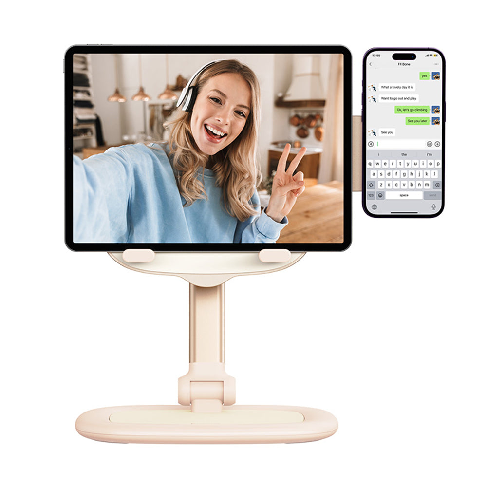 Suport Birou Baseus Seashell Dual, Univerzalan, Roze B10451501411-00