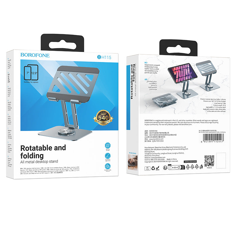 Podrška Borofone BH115 Vito za laptop maks. 12.9inch, Siva