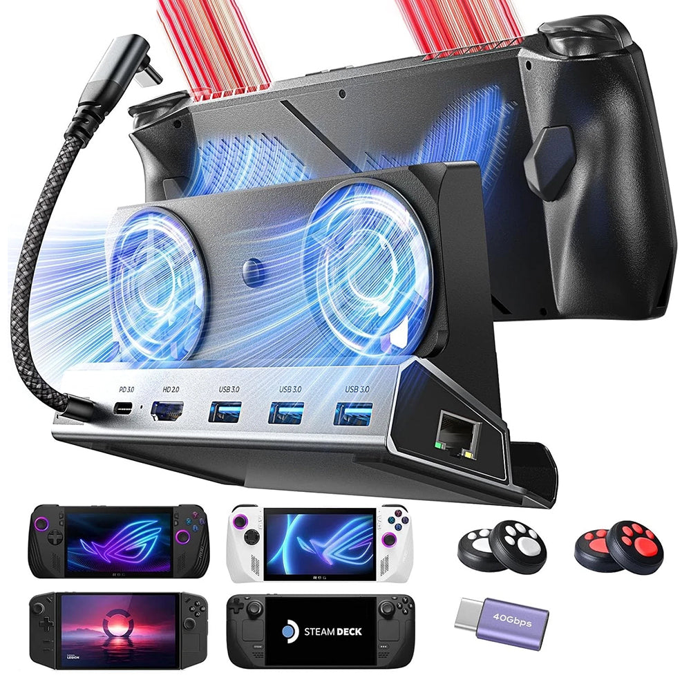 Hub Suport sa hladnjakom Lisen S1 za Konzolu ROG / Lenovo / Razer / Aya / Logitech / Onexplayer Series, Crni YL0423110005