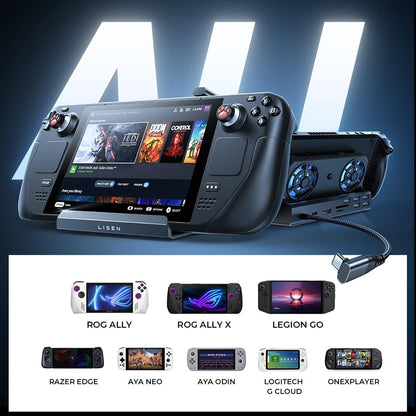 Hub Suport sa hladnjakom Lisen S1 za Konzolu ROG / Lenovo / Razer / Aya / Logitech / Onexplayer Series, Crni YL0423110005