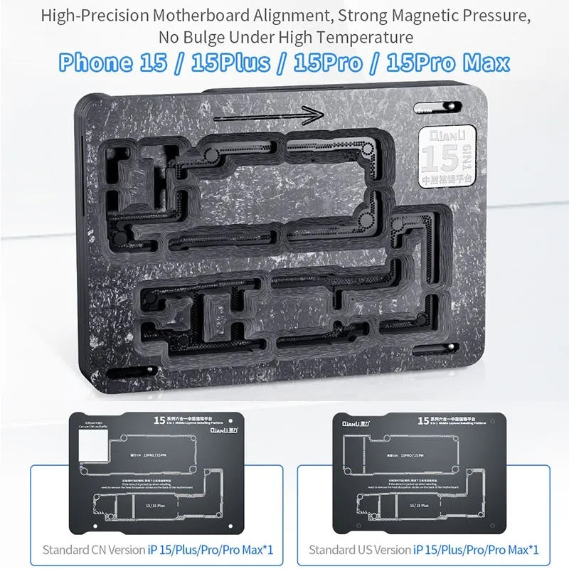 Magnetni radni nosač PCB QIANLI za Apple iPhone 15 seriju