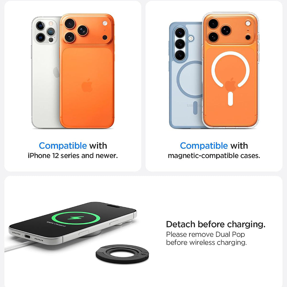 Držač prstena Spigen Dual Pop Mag S, Univerzalni, Crni AMP11735