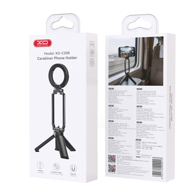 Magnetni Držač XO Design C208, Univerzalni, Crni