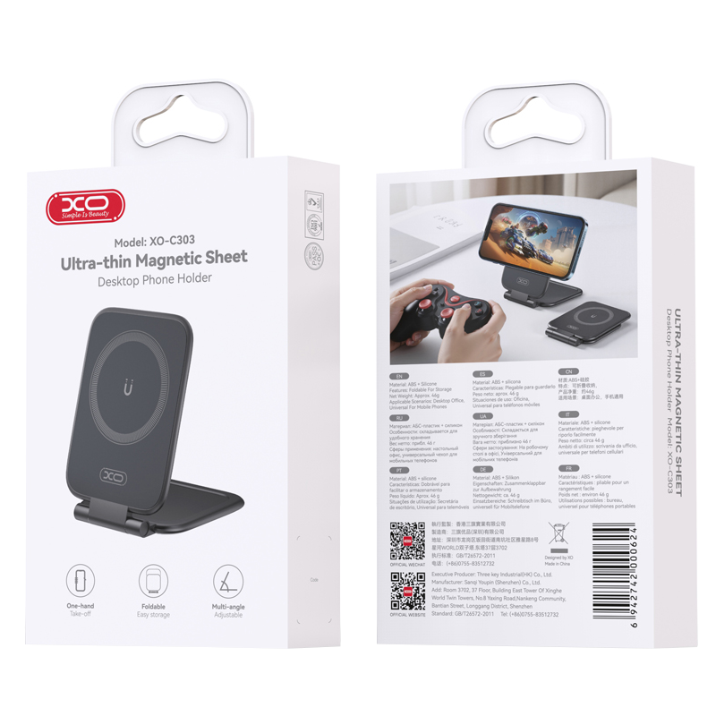 Magnetni Držač XO Design C303, Univerzalni, Crni