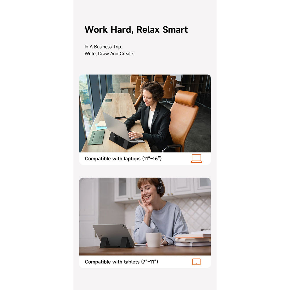 Podloga McDodo FS-8020 Napa za laptop 11inch - 16inch, Crna