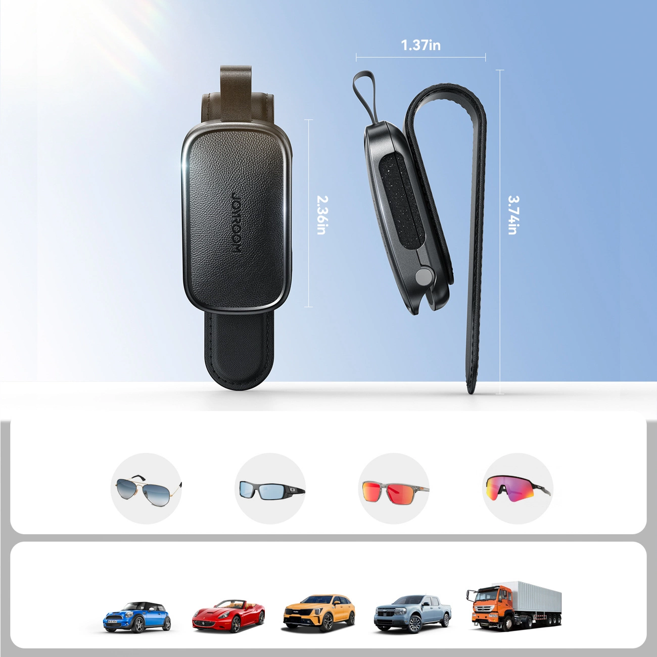 Držač za sunčanik Joyroom JR-ZS511 za naočare, crni