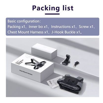 Nosač za grudi Techsuit JX-002 za GoPro seriju, sivi