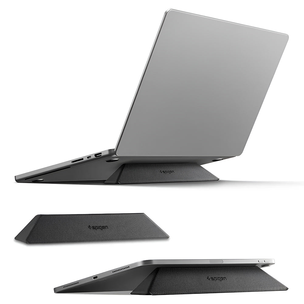 Spigen Slim Fold LD201-S6 držač za laptop max. 14 inča, Crni AMP11115