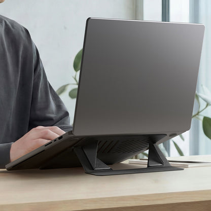 Spigen Slim Fold LD201-S6 držač za laptop max. 14 inča, Crni AMP11115