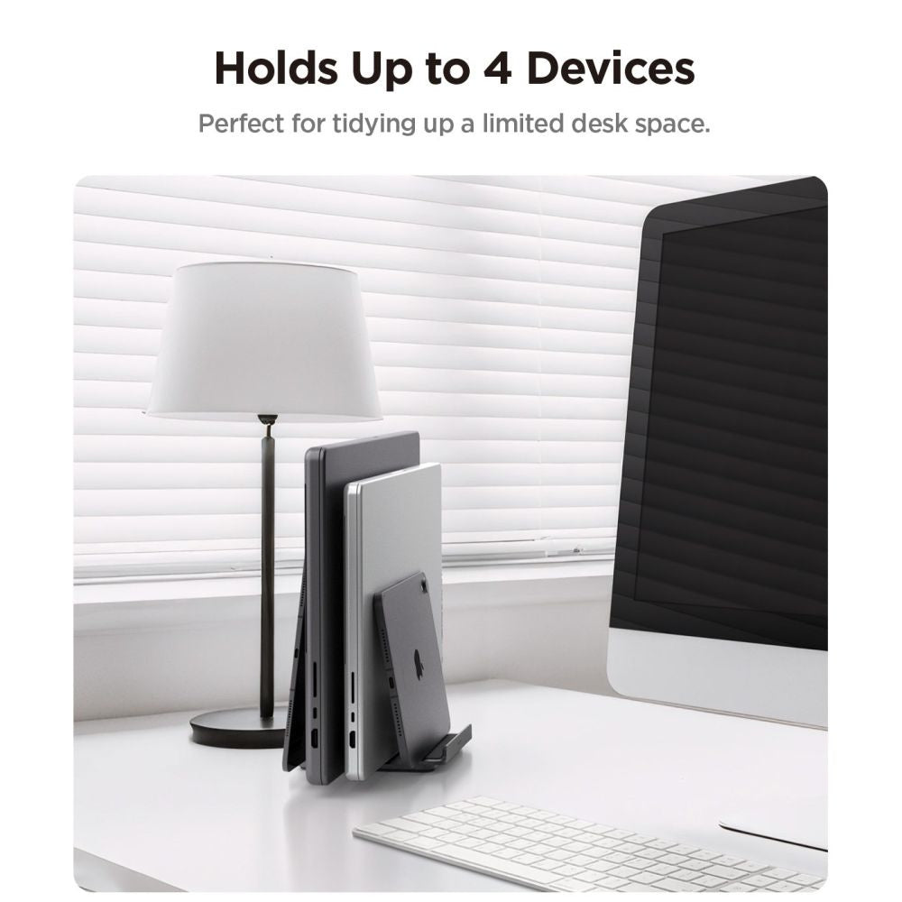 Vertikalni nosač Spigen LD208S4 Two za laptop debljine 14mm - 27mm, Sivi