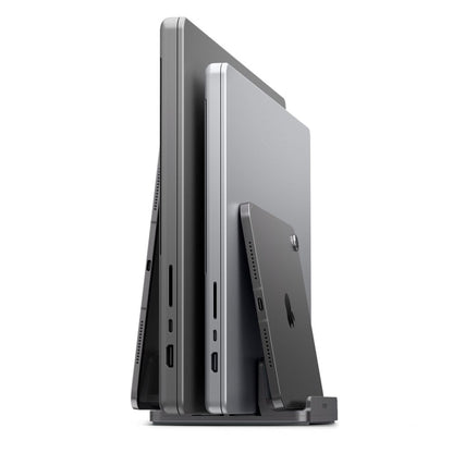 Vertikalni nosač Spigen LD208S4 Two za laptop debljine 14mm - 27mm, Sivi