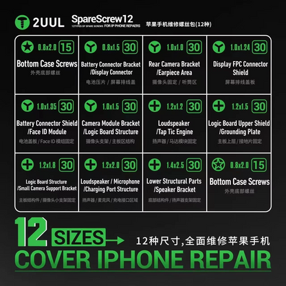 Šrafovi 2UUL SC22 za Apple iPhone seriju, 330in1