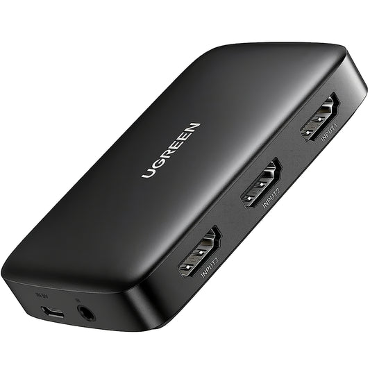 Switch Video UGREEN CM332, 3 x HDMI - HDMI, Crni