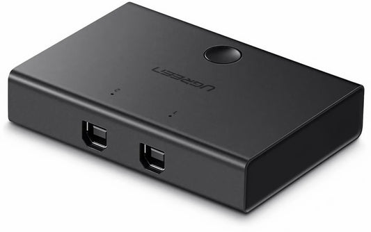 Switch USB UGREEN US158, 2 x USB-B, Crni