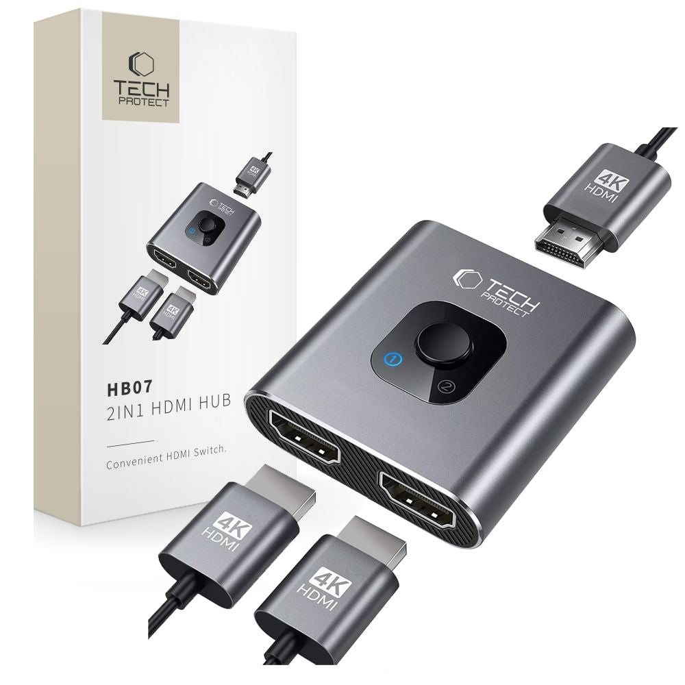 Switch Video HDMI Tech-Protect HB07, Sivi