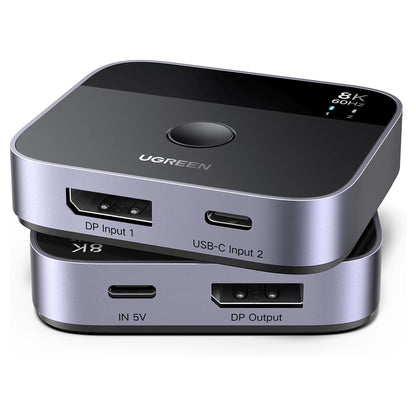 Switch Video DisplayPort / USB-C UGREEN 65878, Crni