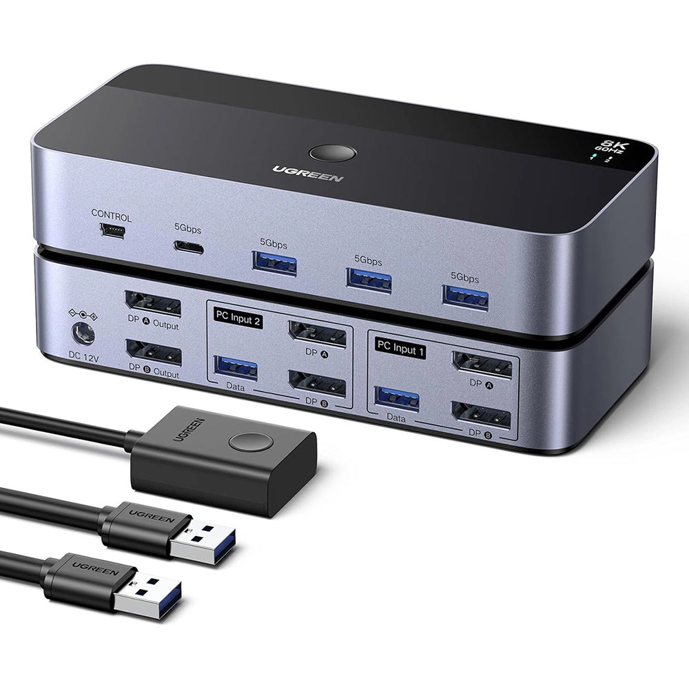 Switch Video DisplayPort UGREEN AK700 (55851), Sivi