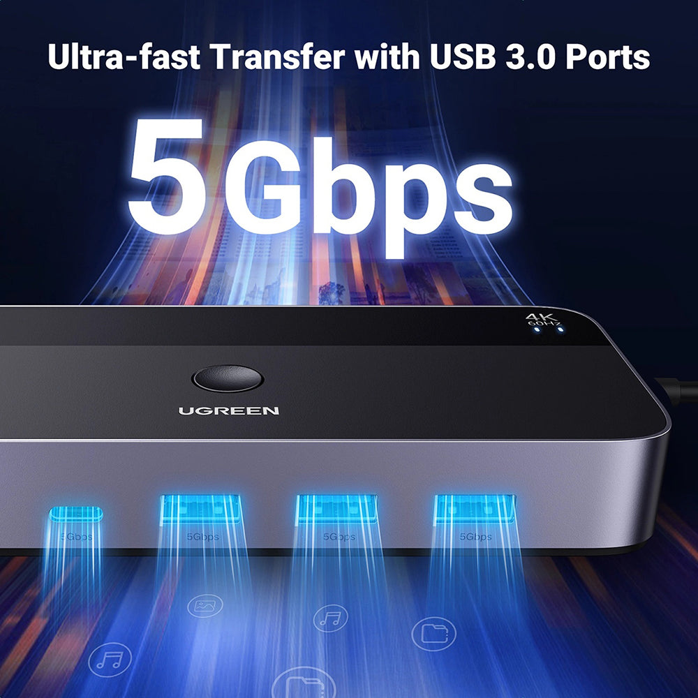 Switch Video HDMI UGREEN CM664, Crni