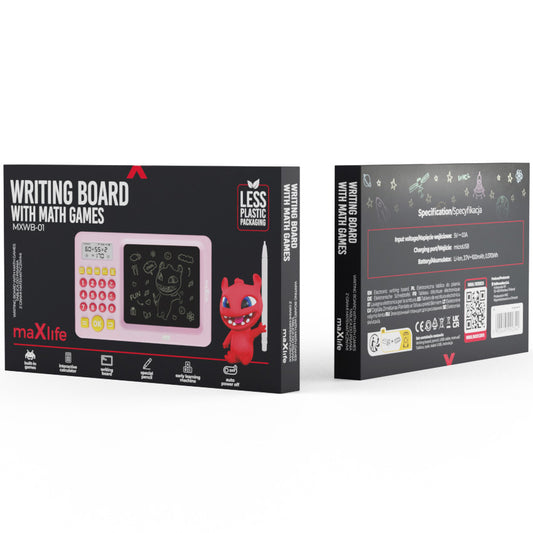 MaXlife MXWB-01 Drawing/Writing Tablet with Calculator, Pink 