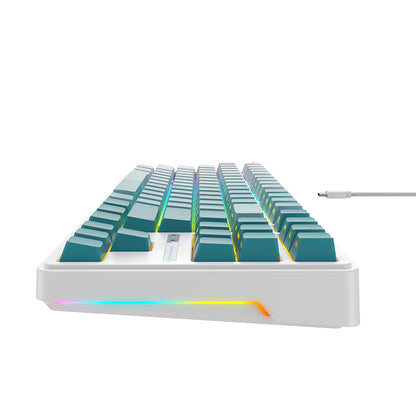 Tastatura Gaming HAVIT KB901L, RGB, 1.8m, Bela Zelena