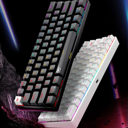 Tastatura Gaming HAVIT KB903L, RGB, 1.8m, Transparentna Bela