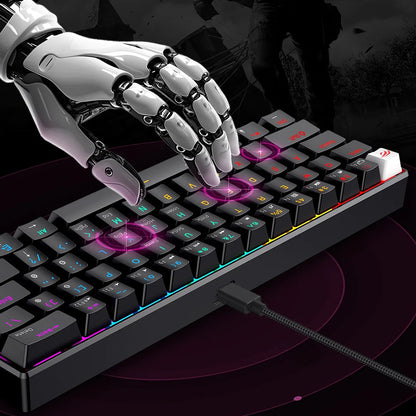 Tastatura Gaming HAVIT KB903L, RGB, 1.8m, Transparentna Bela