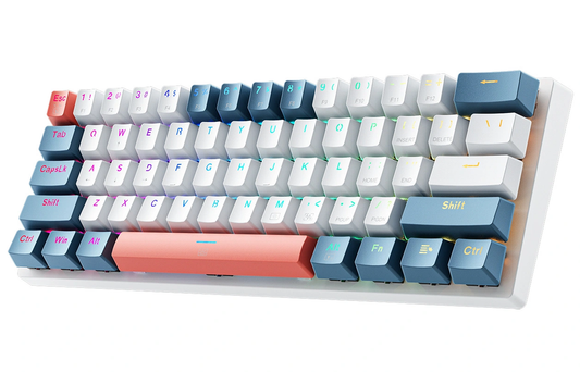 Gejmerska tastatura sa žičnim USB-om Machenike K500-B61 Mehanička, RGB, Crveno pozadinsko osvetljenje, Plavo-bela