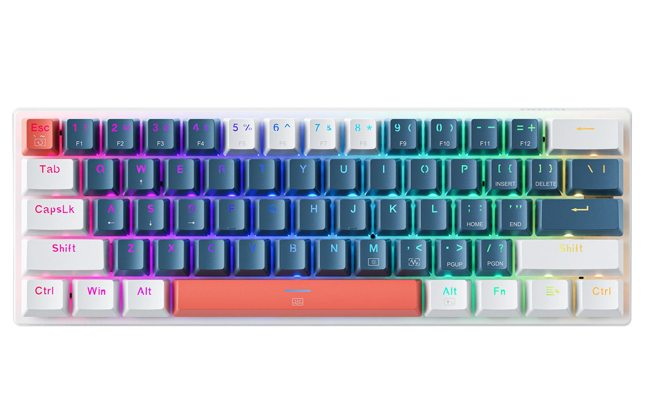 Gejmerska tastatura sa žičanim USB-om Machenike K500-B61 Mechanical, RGB, Plavo Bela