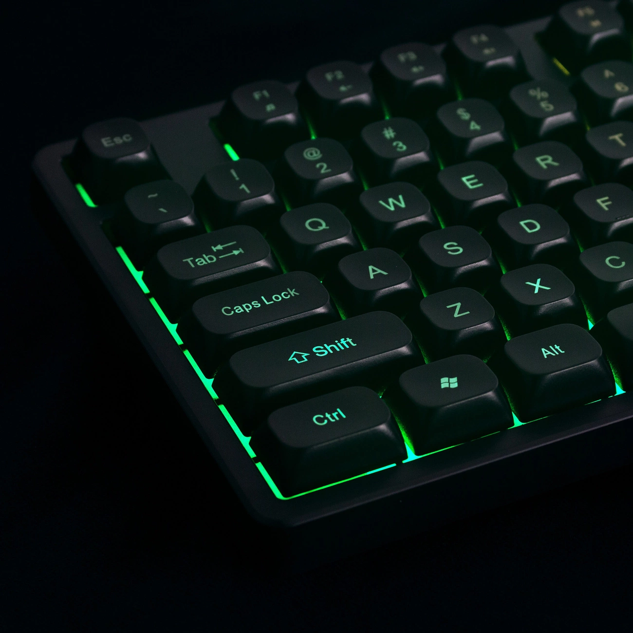 Gejmerska tastatura sa kablom USB WZK WKG-200, RGB, 1.5m, Crna