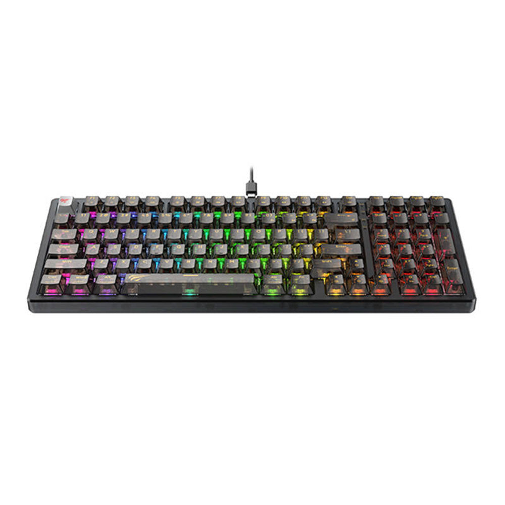 Tastatura Gaming Wired USB HAVIT KB875L, RGB, 1.8m, Crna Transparentna