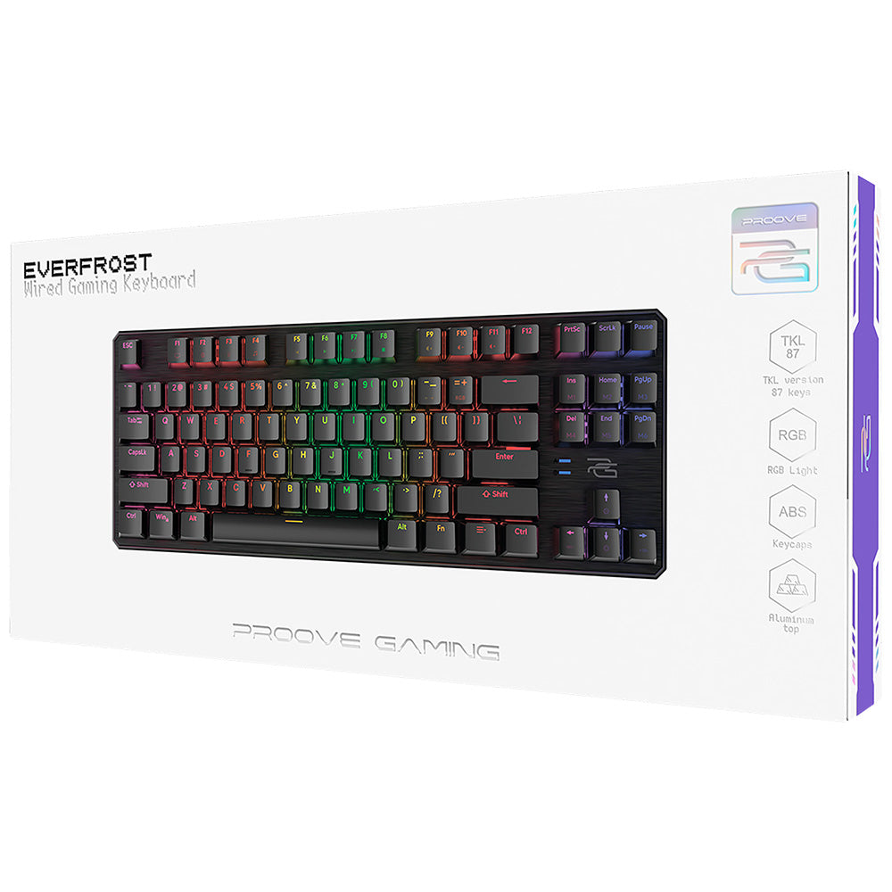 Tastatura Gaming Wired USB Proove Everfrost, RGB, 1.8m, Crna CKEVEN00000401