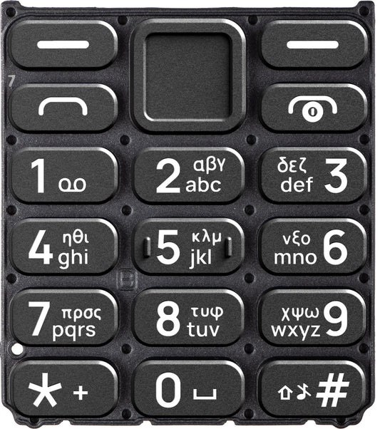 Greek Keypad za HMD 110 / Nokia 110 (2024), Crna