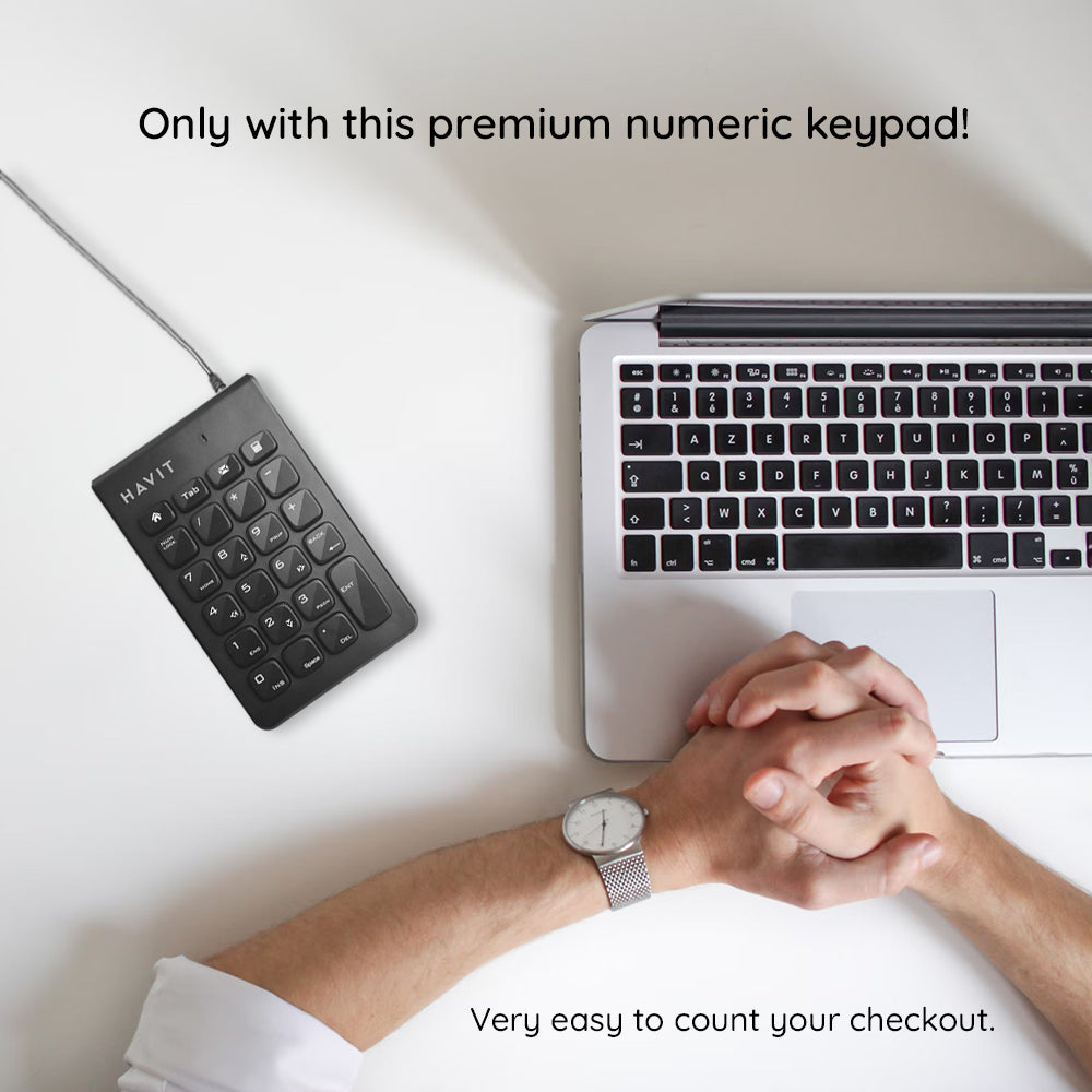 Numerička tastatura Wired USB HAVIT KB223, 1.5m, Crna