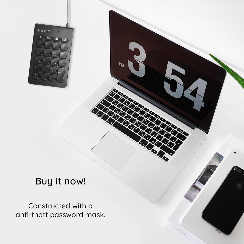 Numerička tastatura Wired USB HAVIT KB223, 1.5m, Crna