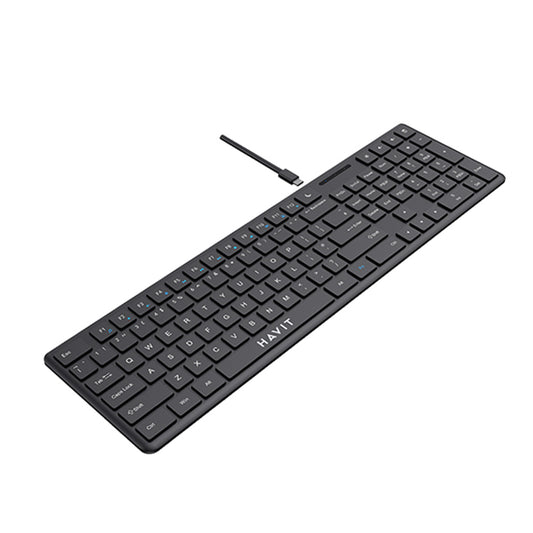 Tastatura Wired USB HAVIT KB252, USB-C, 1.5m, Crna