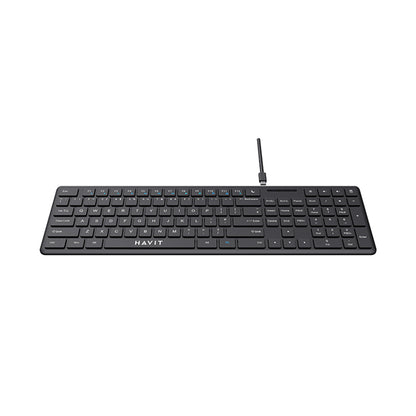 Tastatura Wired USB HAVIT KB252, USB-C, 1.5m, Crna