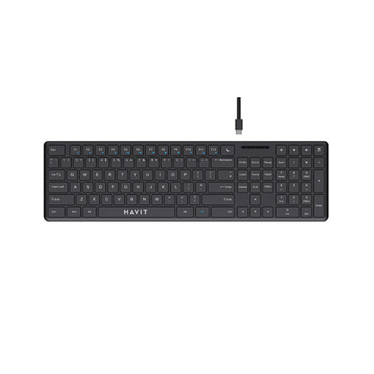 Tastatura Wired USB HAVIT KB252, USB-C, 1.5m, Crna