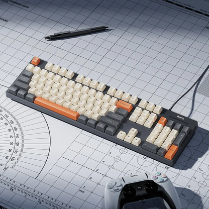 USB žičana tastatura HOCO GM61 Tri-Color, 1.45m, Siva